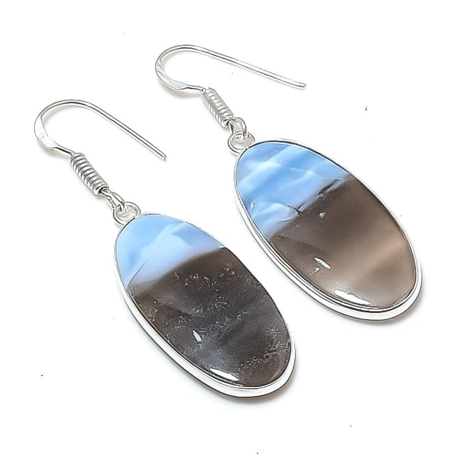 Натуральный Опал Оуайхи Драгоценный Камень Серьга Из Серебра 925 Пробы 1.97  AEE-10909