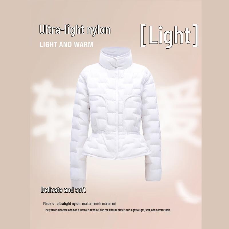 JINYUJIE Women's Lightweight 90% Duck Down Short Stand Collar Jacket