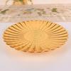 Household Golden Plate Chrysanthemum Vegetable Plate Pastry Plate Steak Light Plate Gold Plate Hotel Tableware Plate