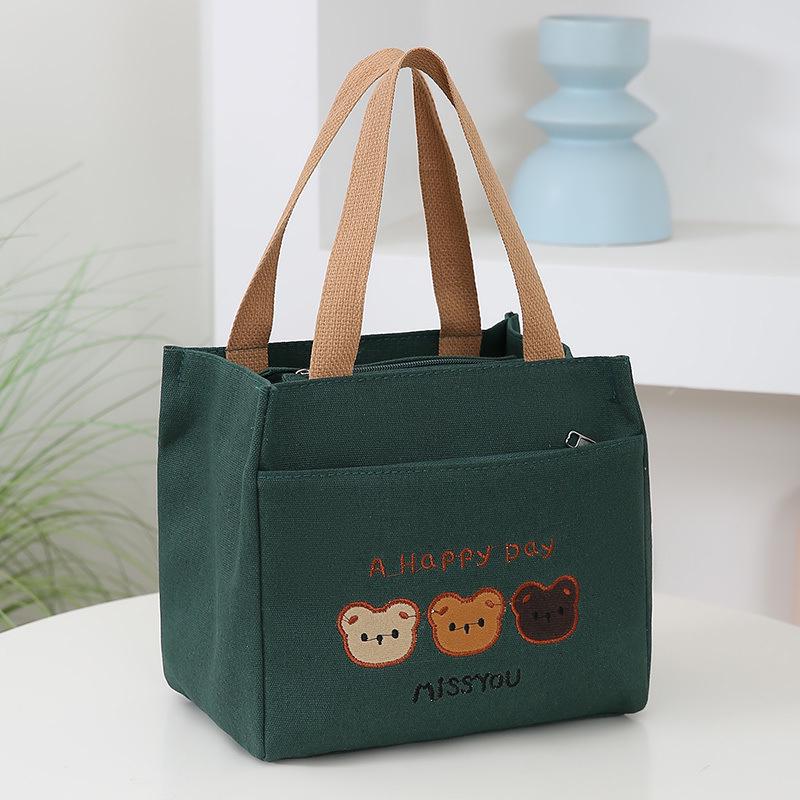 Large Capacity Canvas Tote: Versatile Office, Student, or Mommy Lunch Bag