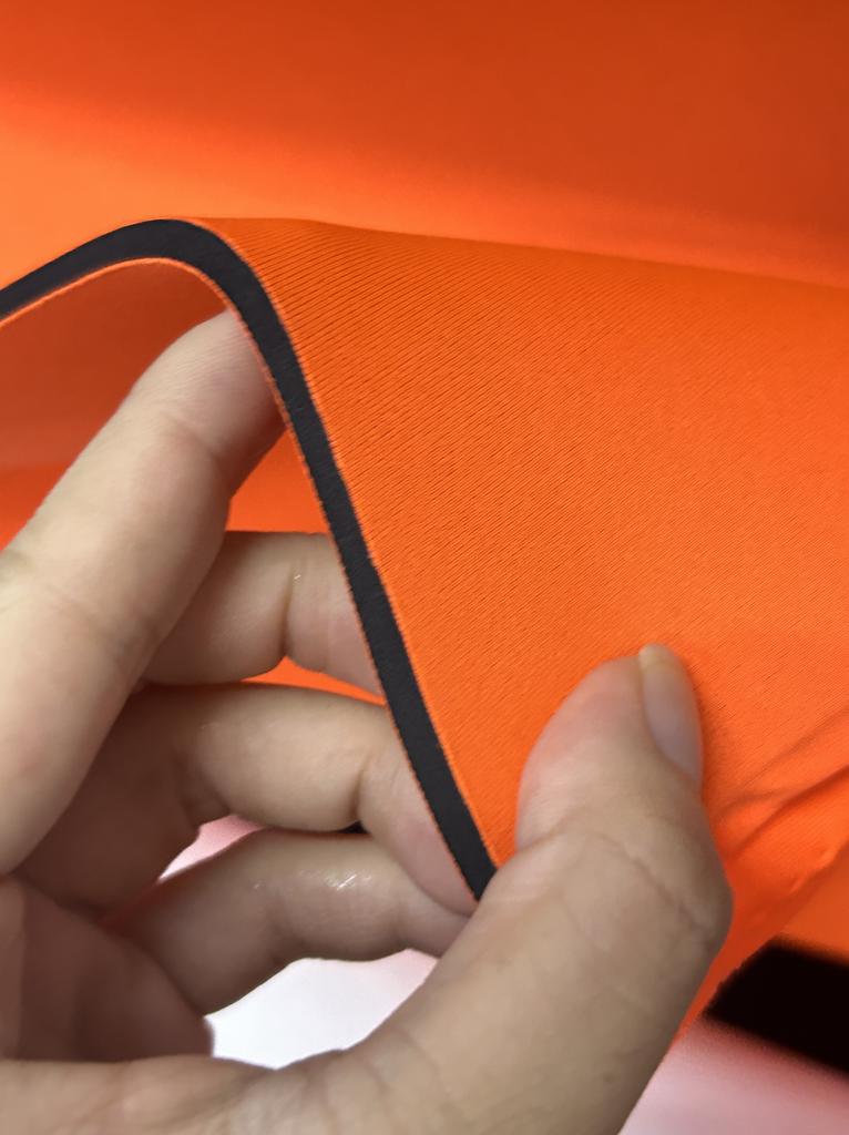 Orange 5mm Thick SBR Double Sided Neoprene Fabric Bonded Cloth For Sports Knee Pads Keep Warm Shock-proof Protector 50X130CM