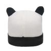 Autumn and Winter Cute Panda Head Wool Hat Flanged Trendy Versatile Travel Warm and Cold-proof Pullover Hat Cartoon Knitted Hat