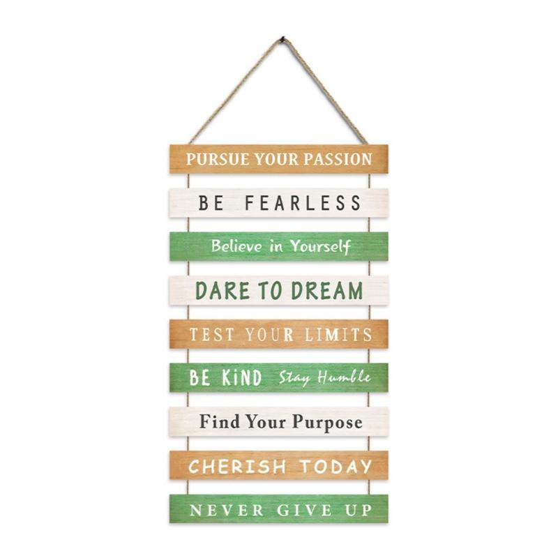 

Affirmative Wood Wall Panel,Sign Wall Decoration Plaque Inspirational Wood Sign Easy Hanging 1