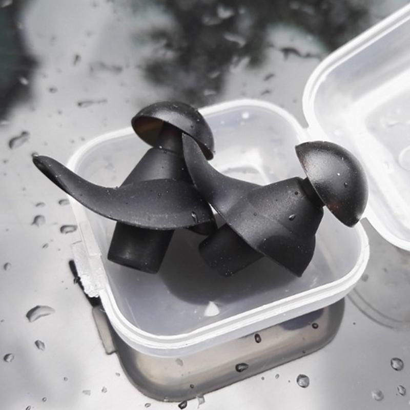

Sleeping Swimming Earplugs Earmuffs Ear Plugs Soft Silicone Waterproof чёрный