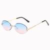 Ladies Sunglasses Personalized Frameless Trimmed Sunglasses Glasses