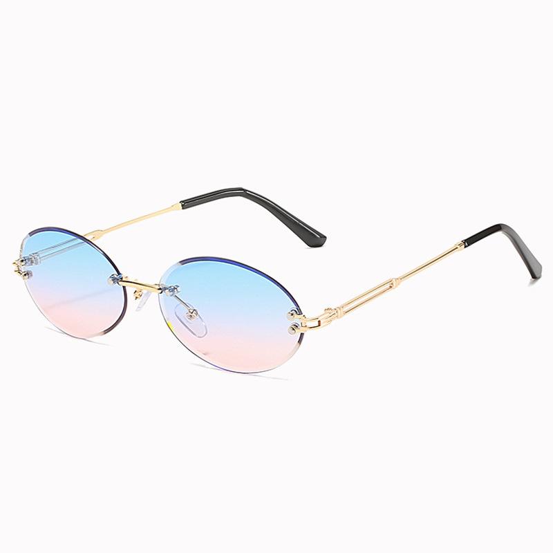 Ladies Sunglasses Personalized Frameless Trimmed Sunglasses Glasses