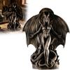 Dark Aesthetic Demoness Decoration Female Demon Resin Figurine, Gothic Succubus Statue for Halloween, Winged Tabletop Home Office