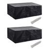 2 Pcs Patio Furniture Covers 8 Eyelets 200x160x70 Cm