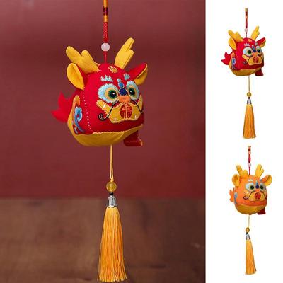 Chinese New Year Hanging Ornaments 2024 Year Of The Dragon Mascot Doll Dragon Symbol Of Happiness For Birthday Wedding Gifts