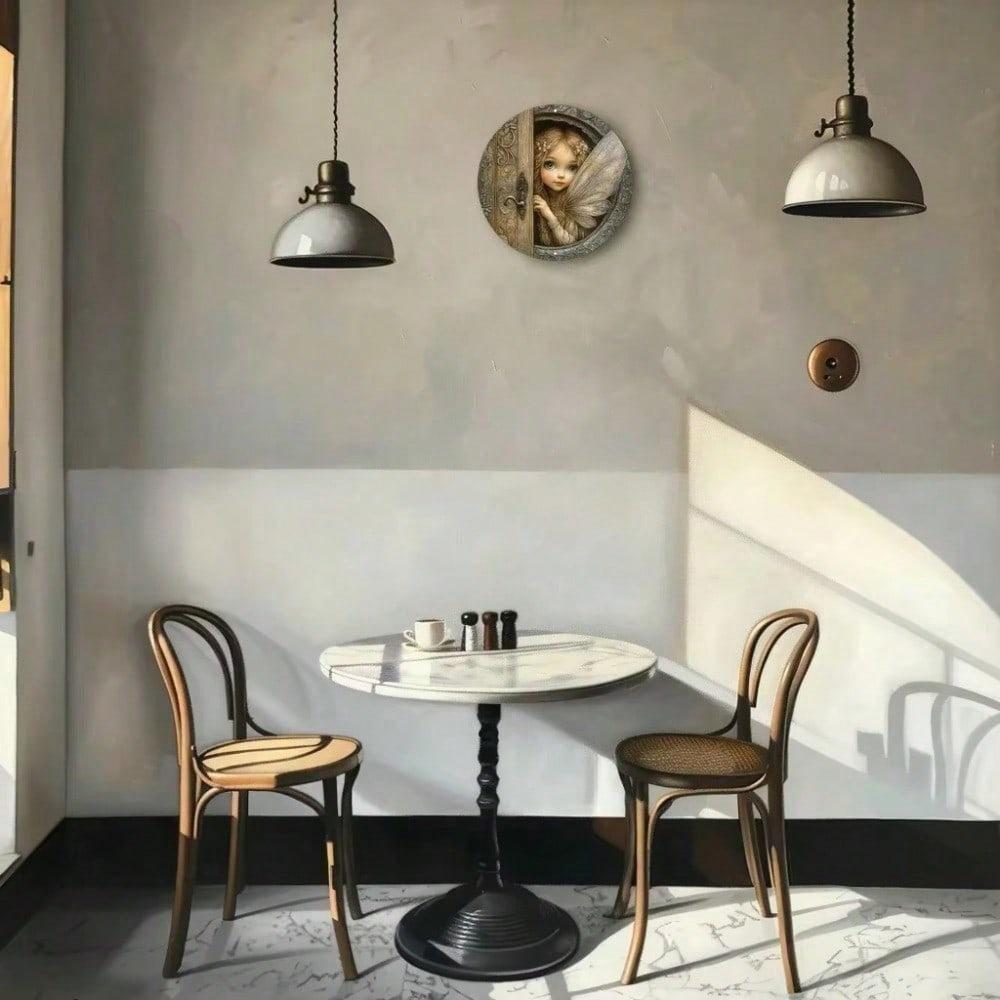 Metal Fairy Door Wall Art, Vibrant Eyes & Wings, Home Garden Party Decor