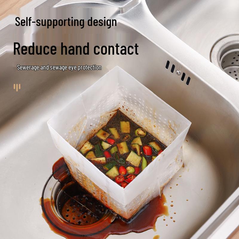 Disposable Self-Standing Kitchen Sink Drain Bag Filter for Food Waste