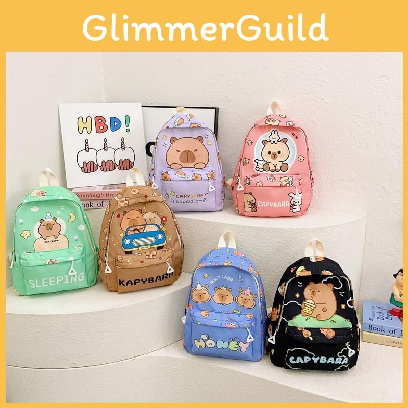 Cute And Spacious Childrens Cartoon Capybara Backpack For Boys And Girls In Nylon Soft