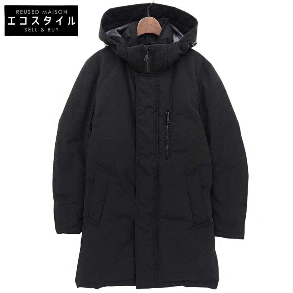 BLACK LABEL CRESTBRIDGE Nylon Tussar Hooded Down Jacket, Men's, Black, Size M, 2022 Jacket M blackUsed