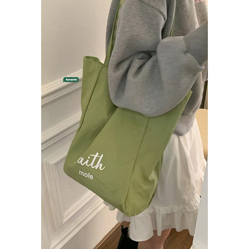 Bag Large Capacity Women's Canvas Bag  New Cute Fashion Plaid Shoulder Bag Versatile Tote Bag