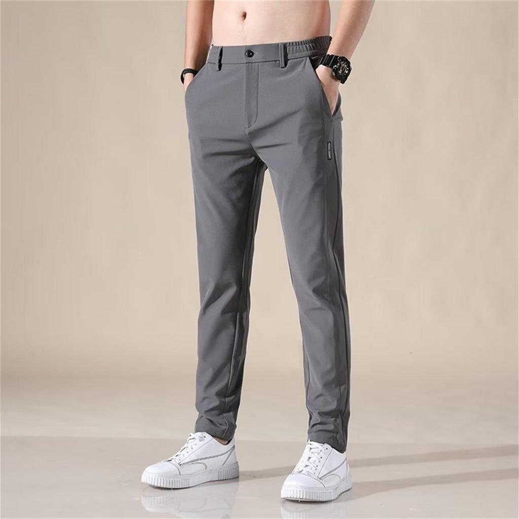 Men's Quick-Dry Ice Silk Loose Straight Summer Pants