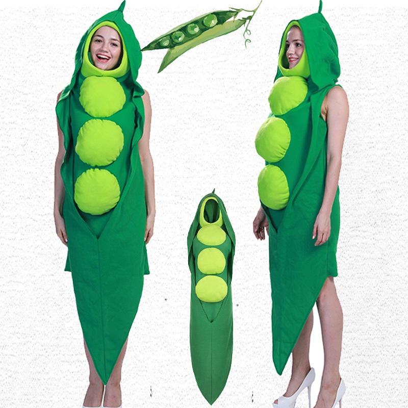 Falei Festival Vegetable Cos Stage Costume For Halloween Party Cosplay Food Pea Roleplay Outfit