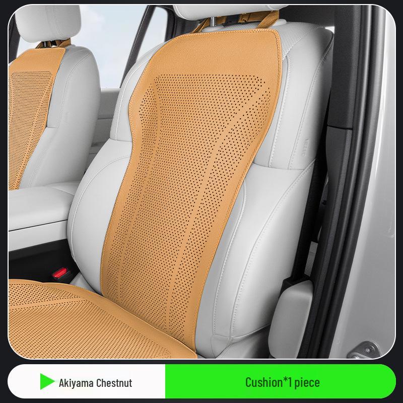 Universal Perforated Breathable Car Seat Cushion for Five-Seat Vehicles - Year-Round Ventilation