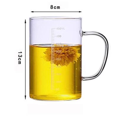 ZISIZ Large Capacity Glass Tea Cup