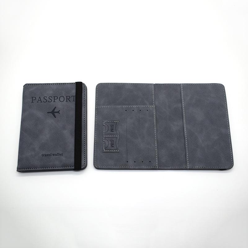 High-End PU Leather RFID Passport Holder with Anti-Theft Multi-Card Slots & Document Sleeve