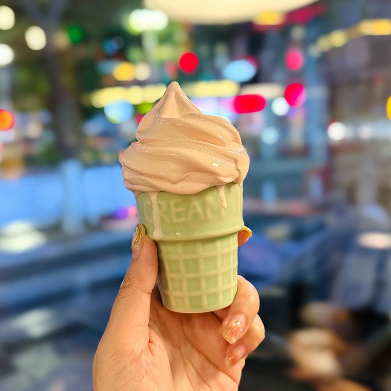 Design Criativo e de Nicho de Taças de Cerâmica para Gelado com Altos Padrões de Aparência para Meninas para Casa Taças de Gelado para Crianças e Copos para Cone de Gelo