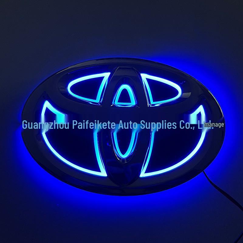 5D Glowing Logo Stickers for Toyota Corolla, Levin, Camry, Highlander - Front & Rear