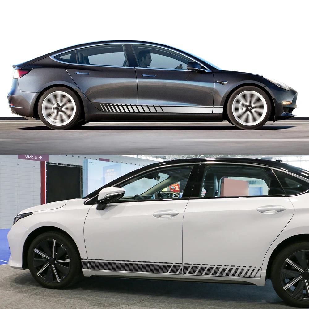 For Tesla Model 3 Car Door Side Stickers Waterproof Vinyl Film Auto Decoration PVC Decals Auto Styling Exterior Car Accessories