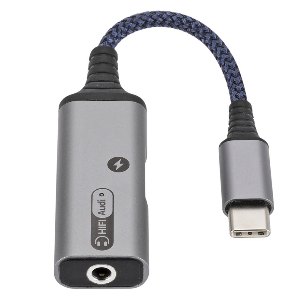2-in-1 Adapter USB Type C to AUX 3.5mm Headphone And Charger For Samsung Huawei