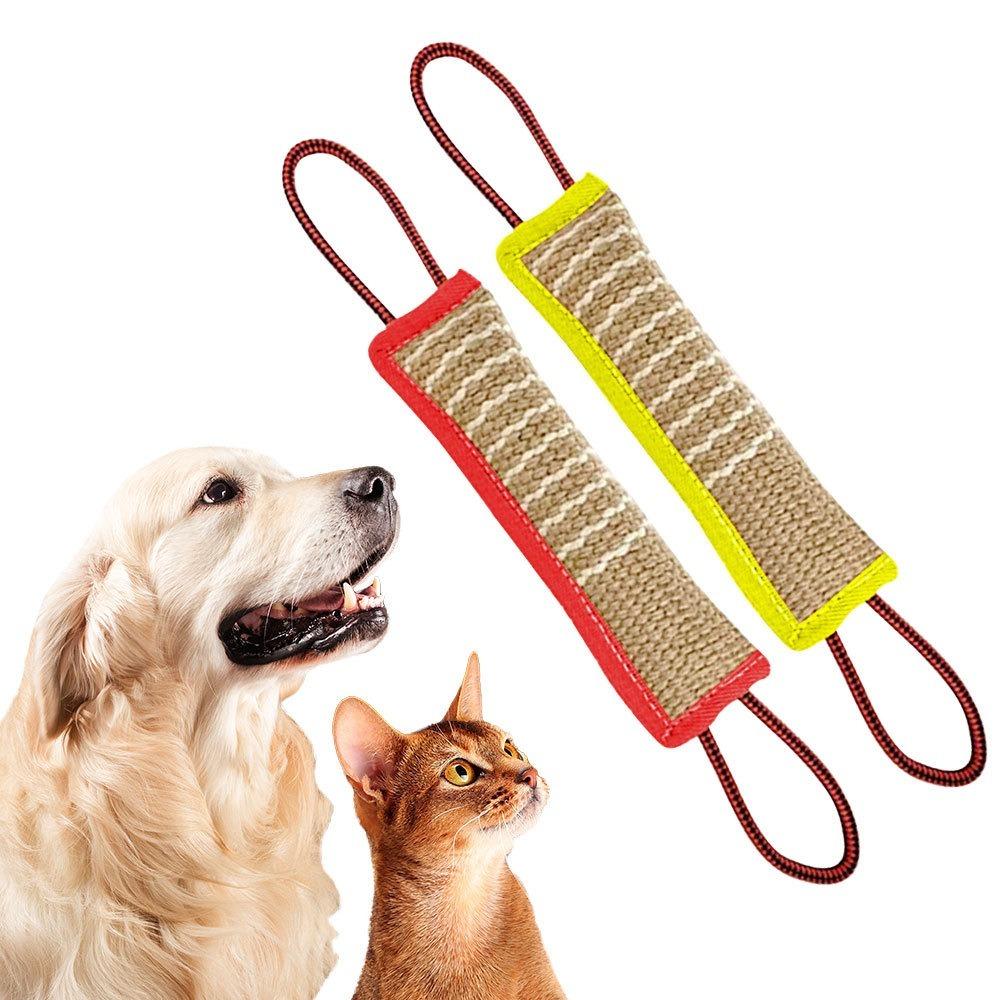Hochwertige grobe Jute Kausnacks für Hunde Zähneknirschen Beißziel Hundebeißstäbe Kaukissen für Hunde Beißübung