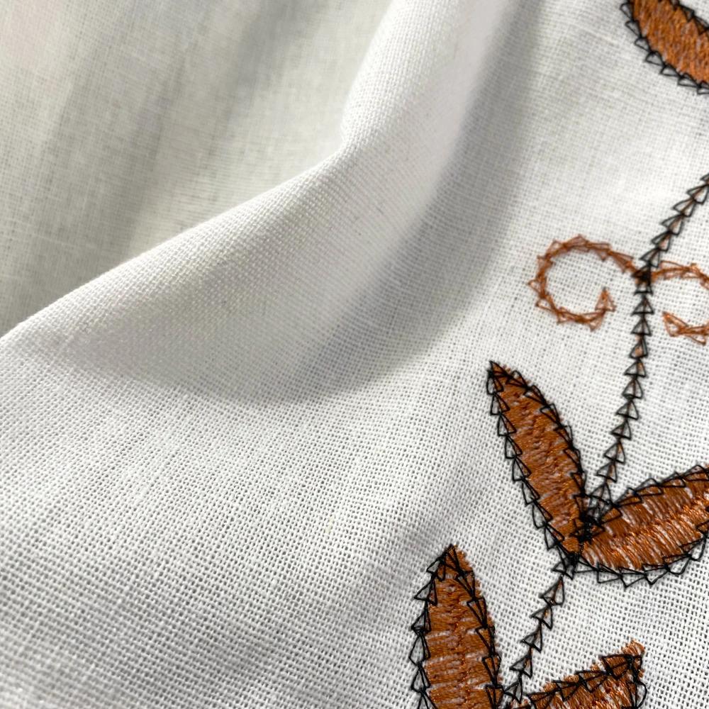 O-neck Floral Embroidery Lantern Sleeve Women Loose Camisas Ethnic Style Spring and Autumn Blouse