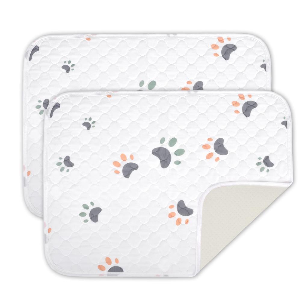 Sunframe Washable Pet Sheets, Waterproof, Absorbent, Non-Slip, Machine Washable, Thick, Cute, White, 60*90cm, Set of 2