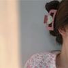 Sweet pink, white peach heart grab clip, hairpin, small and fresh, new in summer 2025, lots of hair, shark clip.