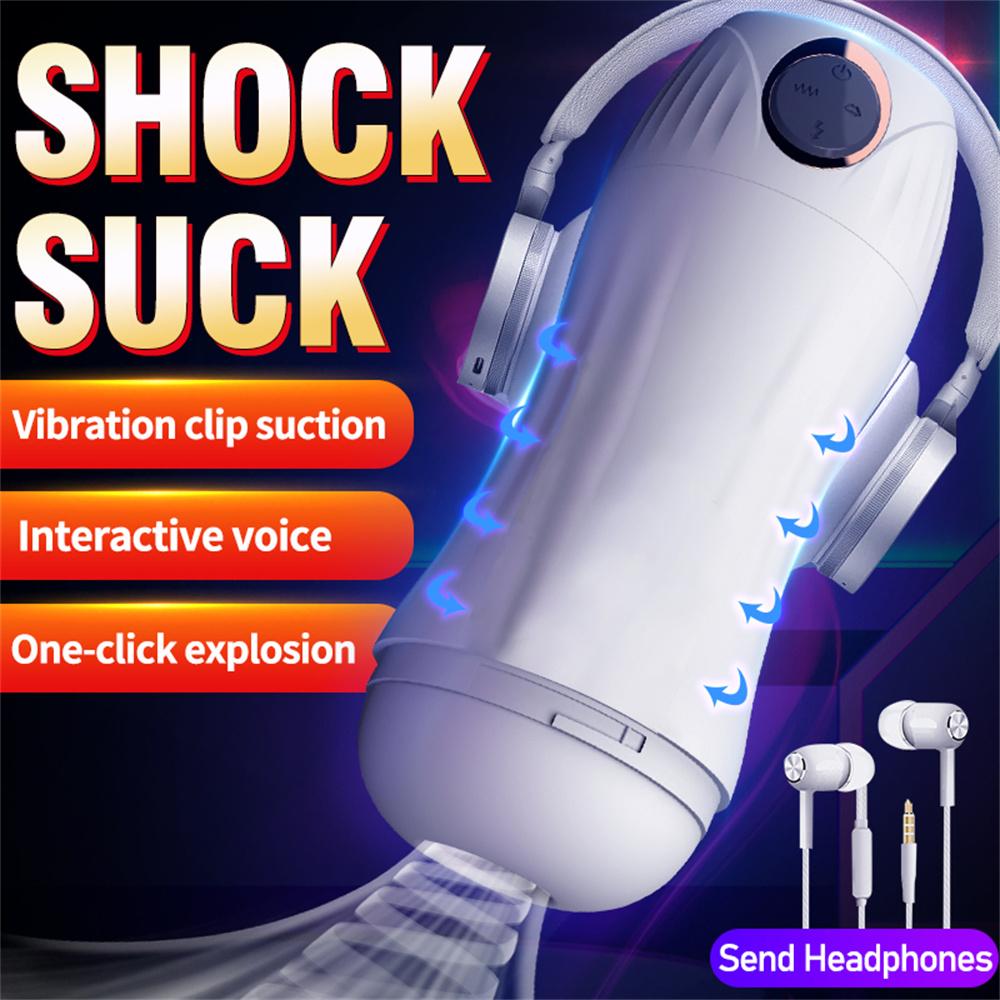 Blowjob Sex Machines Automatic Male Masturbator Cup Realistic Oral Sucking Intelligent Voice  Artificial Vagina Sex Toy for Men
