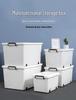 Yangyangyu Plastic Storage Box with Wheels - Solid Color, Thickened Design for Clothes and Underwear.