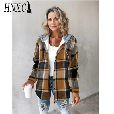 HNXC Women's Vintage Casual Autumn Winter Long Sleeve Jackets & Coats