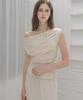 LAUTREDE MIN Summer Draped Cream T Shirts
