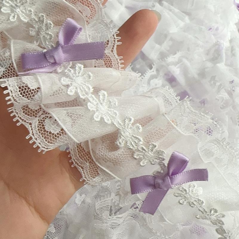 

Бантик Эластичное Кружево Кружево Лолита Юбка Манжеты Аксессуары Штора для Питомца Украшение DIY Вышивка MN-005