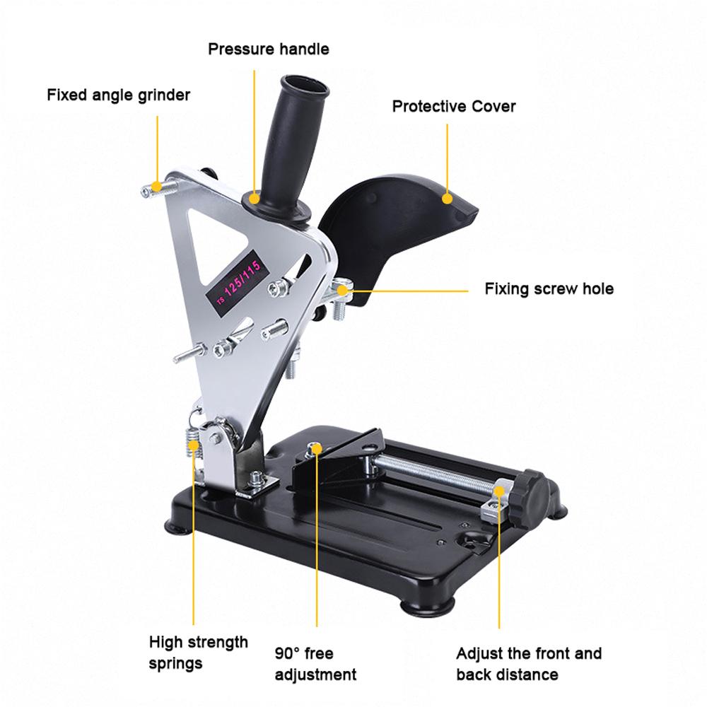 Angle Grinder Stand Base Metal Cutting Machine Bracket Holder for 100 115 125mm Type Angle Grinding Device Woodworking DIY Tool
