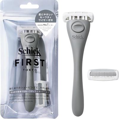 Schick Schick First Shaving Holder Blade 1 Replacement Ash Gray Shaving Razor (with + Blade)