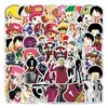 50/100pcs ONE PIECE Anime Stickers Cool Cartoon Decals Kid Toy DIY Stationery Suitcase Car Bike Waterproof Classic Manga Sticker