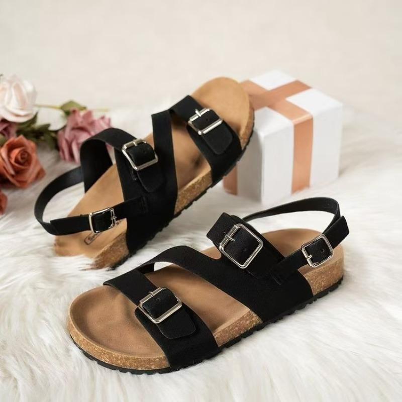 

2025Ruizustock Spring New Children s Frosted Soft Wooden Sandals Boys Beach Shoes Women s Student Slippers Outdoor 36 чёрный