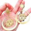 Bohemian Sun Goddess Alloy Geometric Earrings For Fashionable Summer Wear