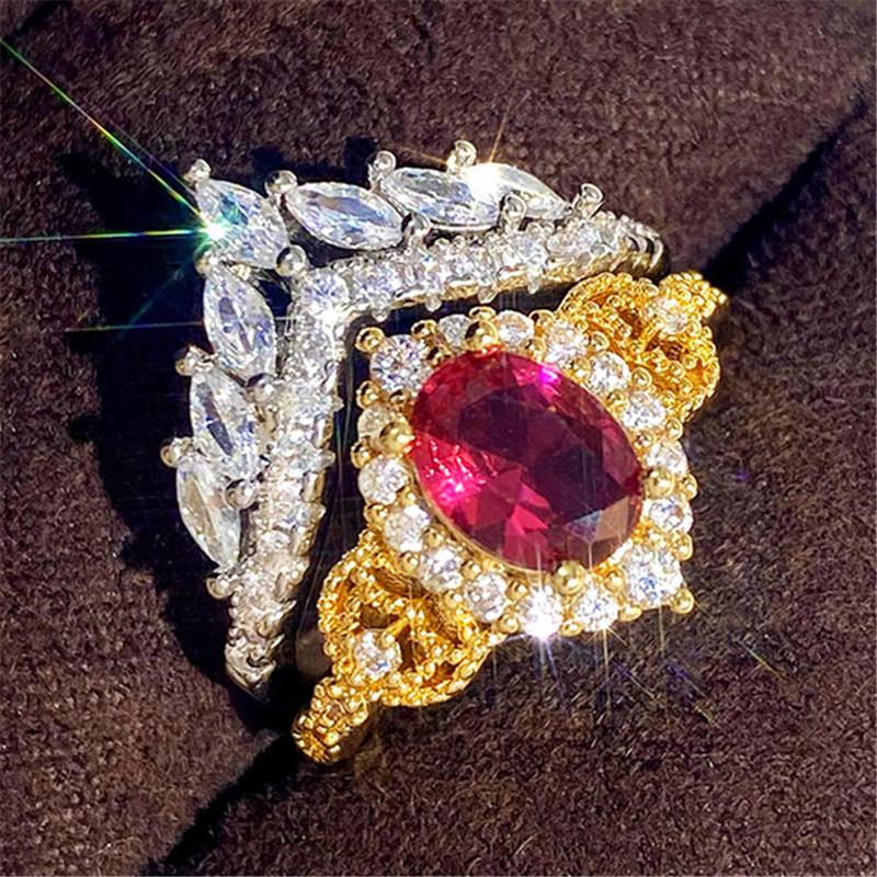 

925 Sterling Silver Crown Rings Princess Jewelry For Woman Girl Fashion Wedding Accessories 8
