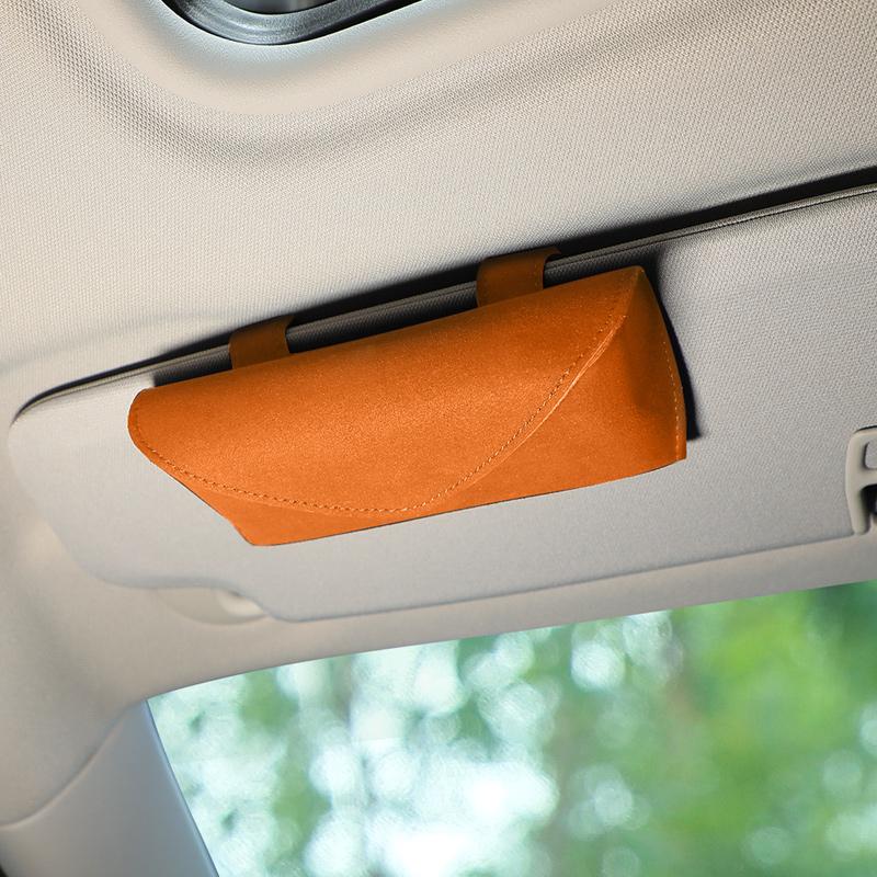 Car Sunglasses Holder Universal Suede Multi-function Glasses Clip Bill Clip Auto Accessories Glasses Case