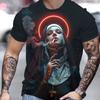Circle Saint T-shirt Gothic Cool Personalized Casual Top
