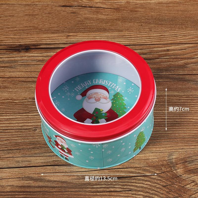 Christmas Gift Box Metal Tin Candy Cookie Packaging Box Containers Kids New Year Gift Decor Xmas Party Supplies Navidad