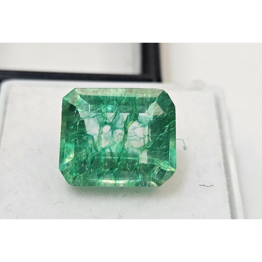 Emerald Colombian Green 6-7 Ct Emerald Cut Certified Beautiful Loose Gemstone