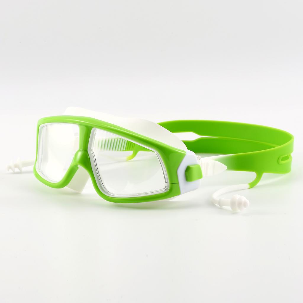 Ochelari de înot cu ramă mare pentru copii cu dopuri de urechi Ochelari de înot anti-aburire Ochelari de piscină de plajă pentru băieți și fete Înot