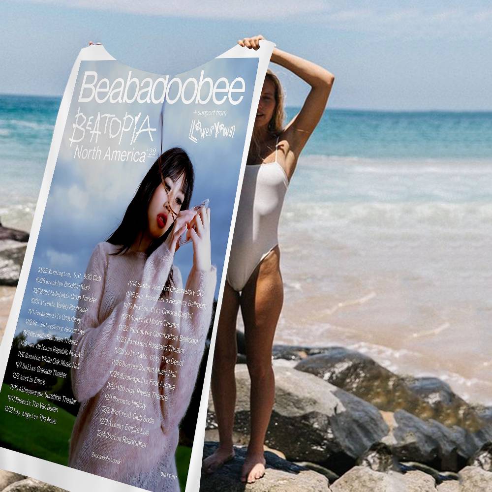 Singer B-Beabadoobees Mikrofiber Strandhåndklæde Absorberende Hurtigttørrende Blødt Yoga Svømning Resort Bjergbestigning Håndklæde
