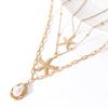 Hot Sale Ocean Vacation Style Starfish Pendant Special Shaped Pearl Necklace Internet Celebrity Street Shot Stacked Item