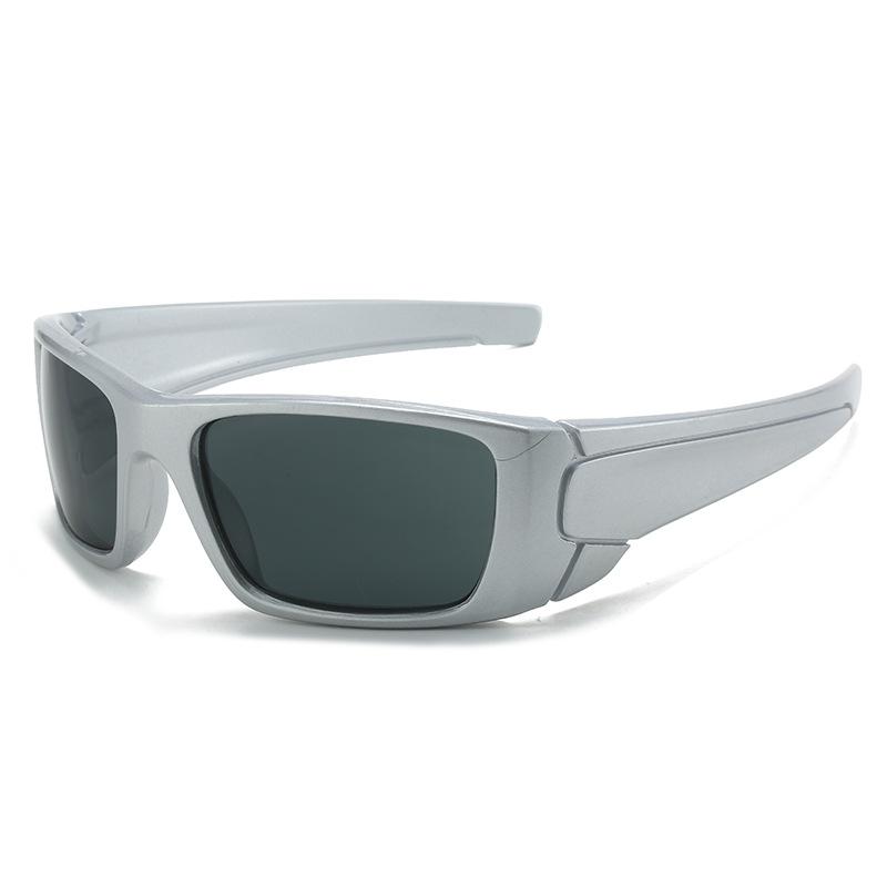 80S Square Cycling Glasses Men'S Sports Sunglasses Brand Design Windshield Sports Ink